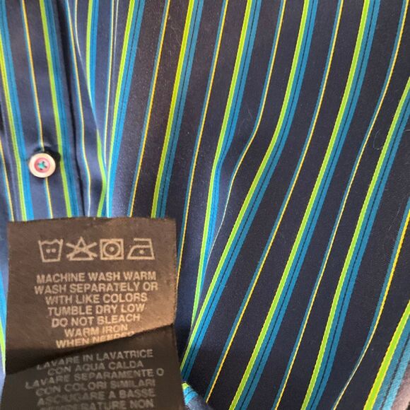 Robert Graham X Multicolor Abstract Contrasting Cuff, Large. Perfect - Picture 12 of 12